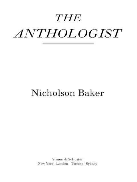 Cover image for book The Anthologist