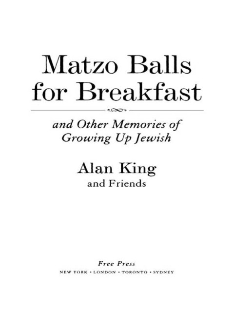 Cover image for book Matzo Balls for Breakfast and Other Memories of Growing Up Jewish