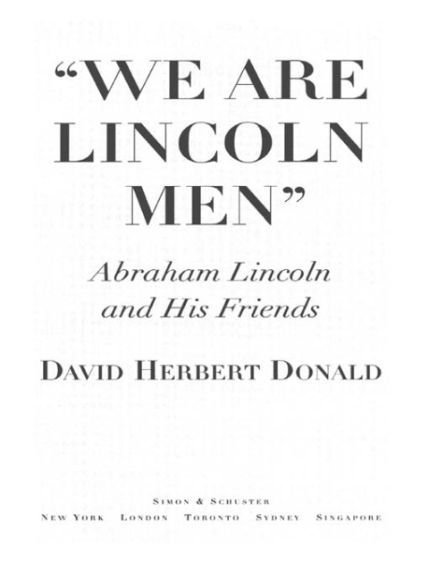Cover image for book We Are Lincoln Men