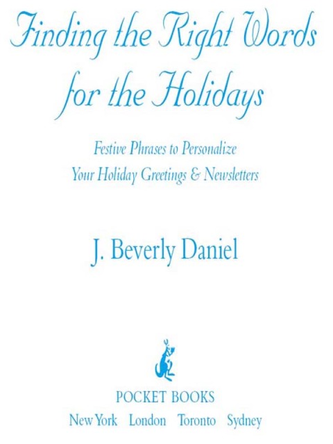 Cover image for book Finding the Right Words for the Holidays