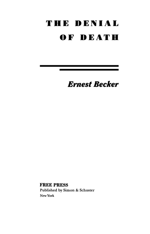 Cover image for book The Denial of Death