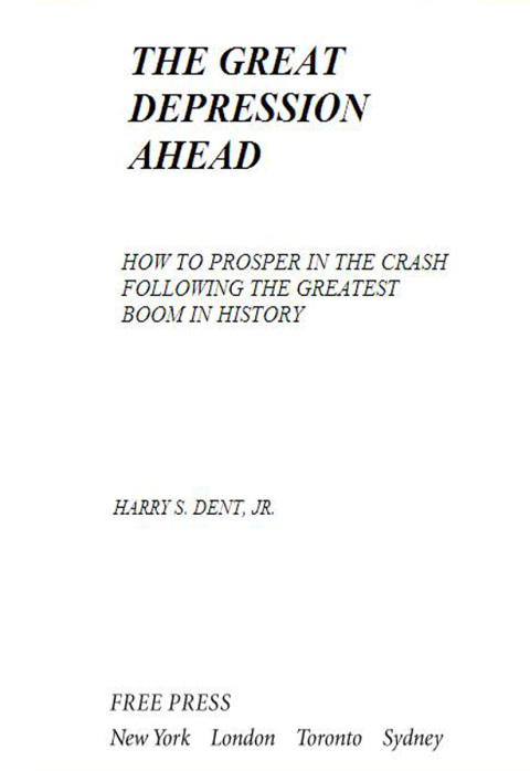 Cover image for book The Great Depression Ahead