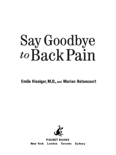 Cover image for book Say Goodbye to Back Pain