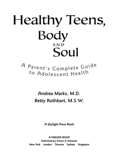 Cover image for book Healthy Teens, Body and Soul