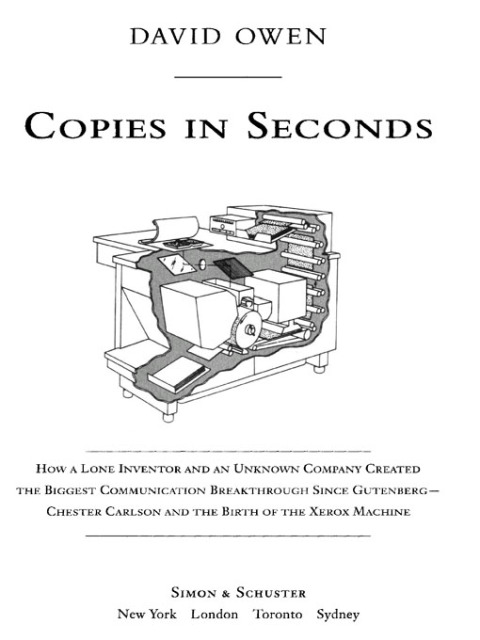 Cover image for book Copies in Seconds