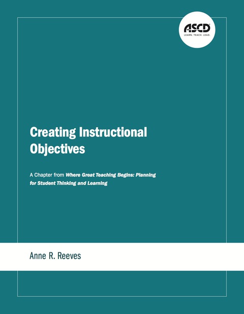 Cover image for book Creating Instructional Objectives