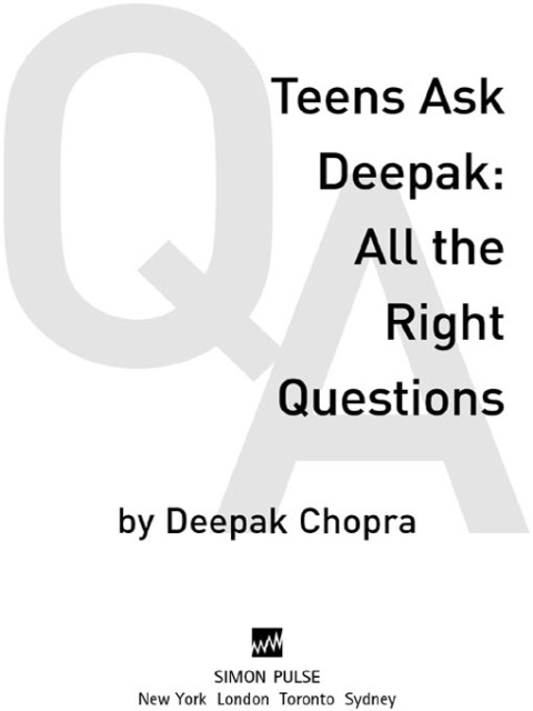 Cover image for book Teens Ask Deepak