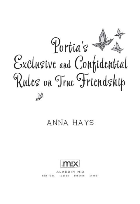 Cover image for book Portia's Exclusive and Confidential Rules on True Friendship