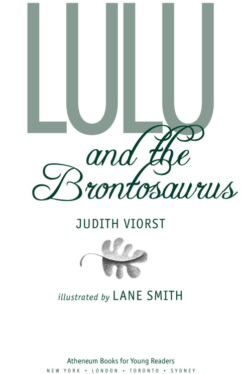 Cover image for book Lulu and the Brontosaurus