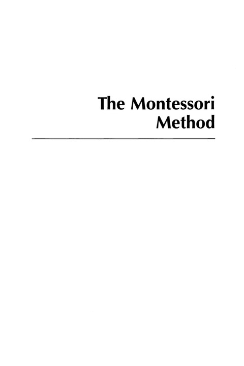 Cover image for book The Montessori Method