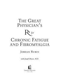 صورة الغلاف: The Great Physician's Rx for Fibromyalgia and Chronic Fatigue 9780785219132