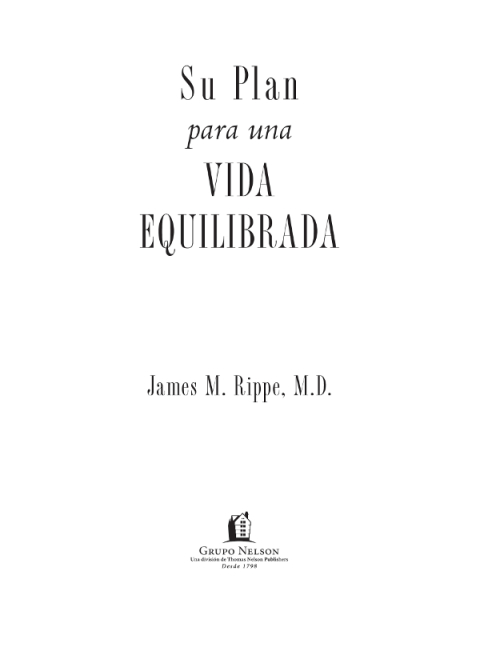 Cover image for book Su plan para una vida equilibrada