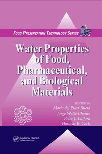 Cover image: Water Properties of Food, Pharmaceutical, and Biological Materials 1st edition 9780849329937