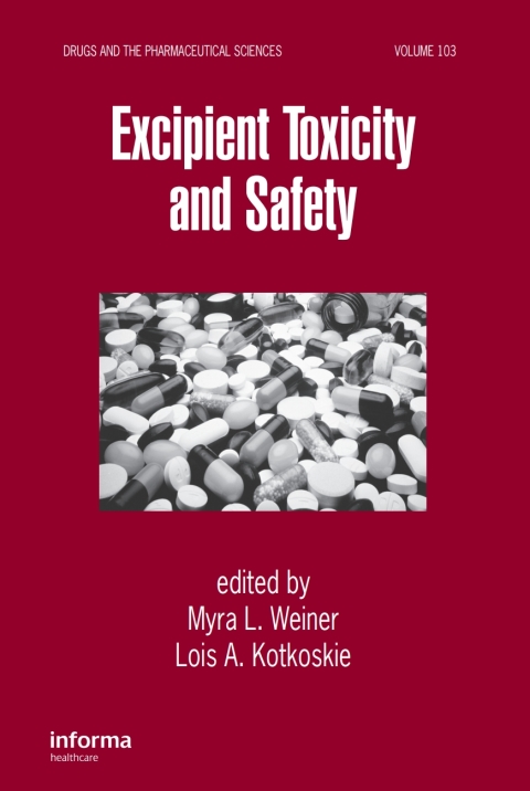 Cover image for book Excipient Toxicity and Safety