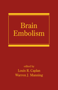 Cover image: Brain Embolism 1st edition 9780824729295