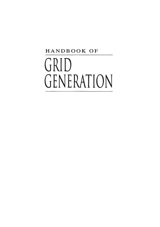 Handbook of Grid Generation