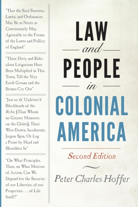 Cover image for book Law and People in Colonial America