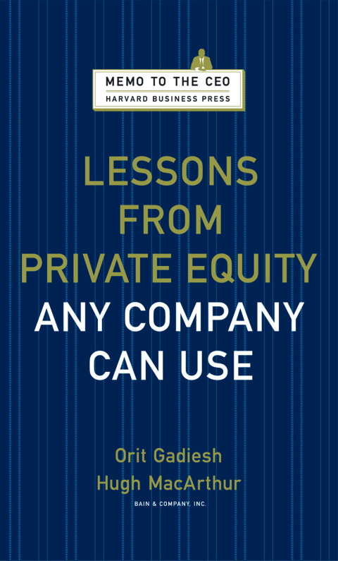 Cover image for book Lessons from Private Equity Any Company Can Use
