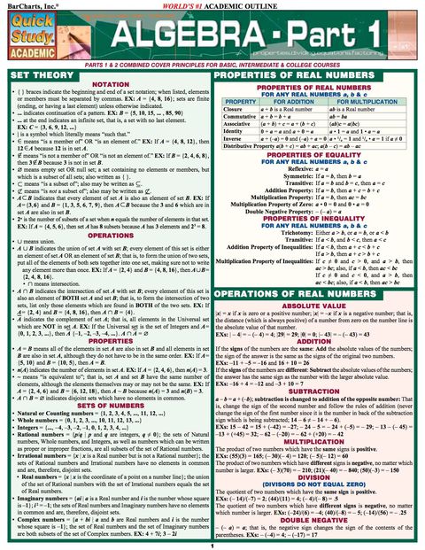 Cover image for book Algebra Part 1