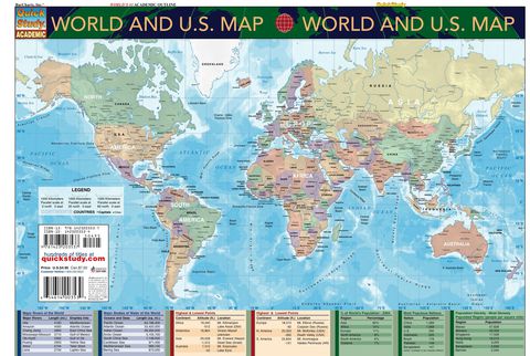 Cover image for book QUICKSTUDY-WORLD & U.S. MAP