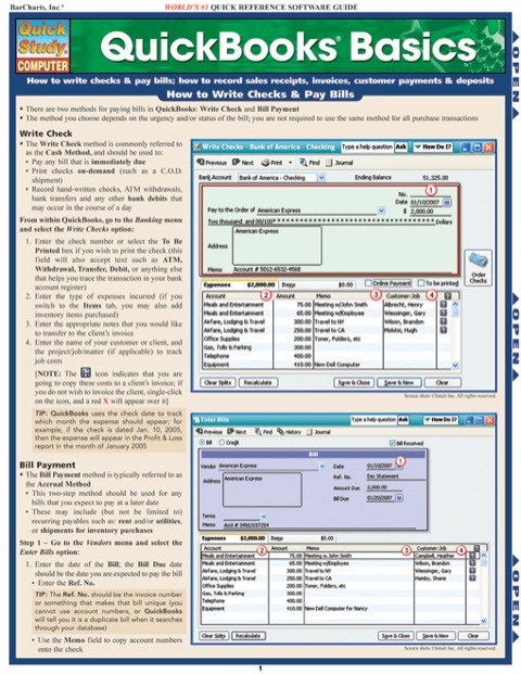 Cover image for book QUICKBOOKS BASICS REFERENCE GUIDE