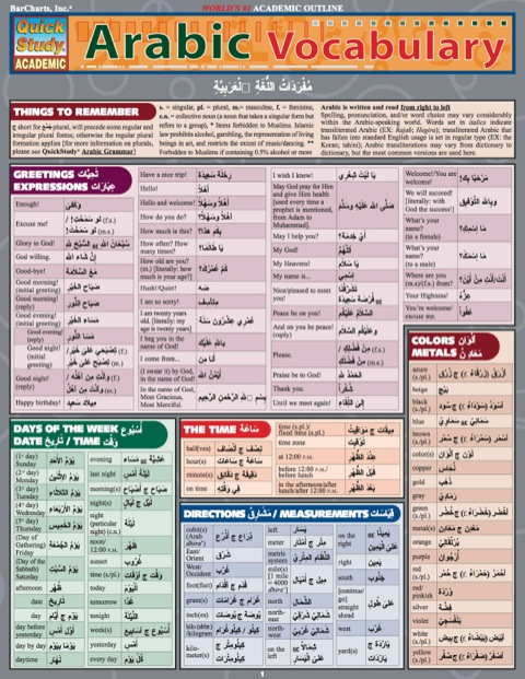 Arabic Vocabulary