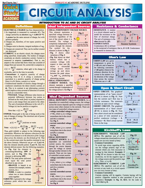 Circuit Analysis (Bookstore Recommended)