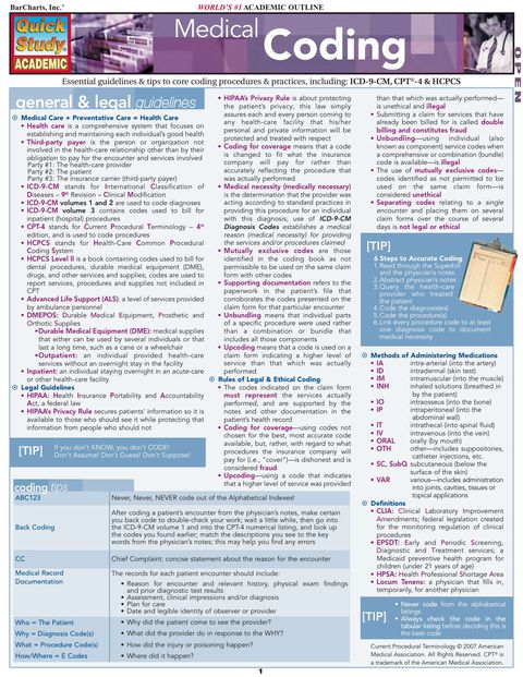 Cover image for book Medical Coding