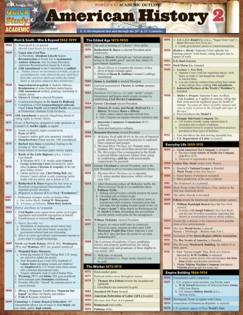 Cover image for book AMERICAN HISTORY 2 STUDY GUIDE