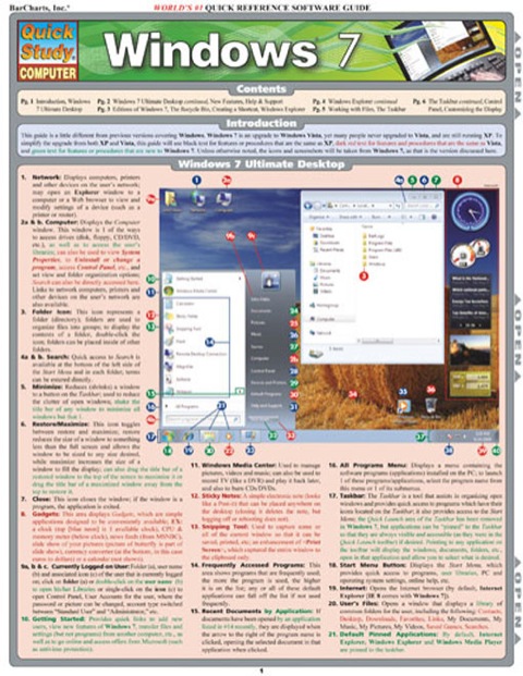 Cover image for book WINDOWS 7 REFERENCE GUIDE