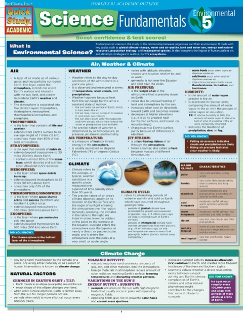 Cover image for book SCIENCE FUNDAMENTALS 5 ENVIRONMENTAL SCIENCE STUDY GUIDE