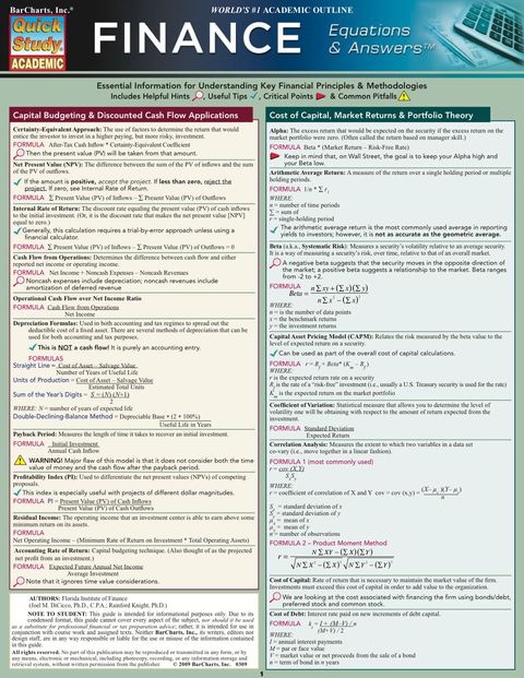 Cover image for book Finance Equations & Answers