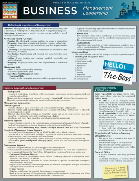Cover image for book BUSINESS:MANAGEMENT LEADERSHIP STUDY GUIDE