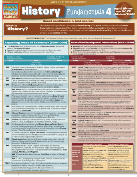 Cover image for book HISTORY FUNDAMENTALS 4 STUDY GUIDE