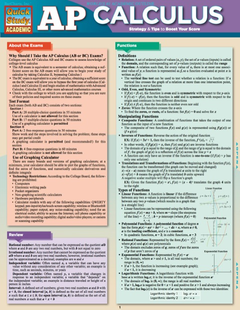 Cover image for book AP CALCULUS STUDY GUIDE