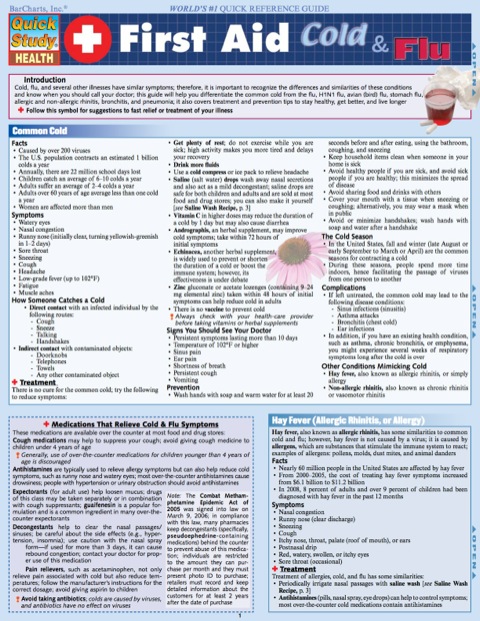Cover image for book FIRST AID: COLD & FLU REFERENCE GUIDE