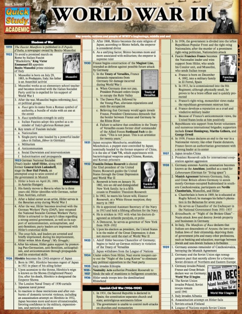 Cover image for book WORLD WAR II STUDY GUIDE