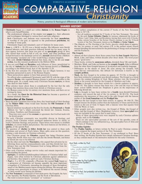 Cover image for book COMPARATIVE RELIGION: CHRISTIANITY STUDY GUIDE