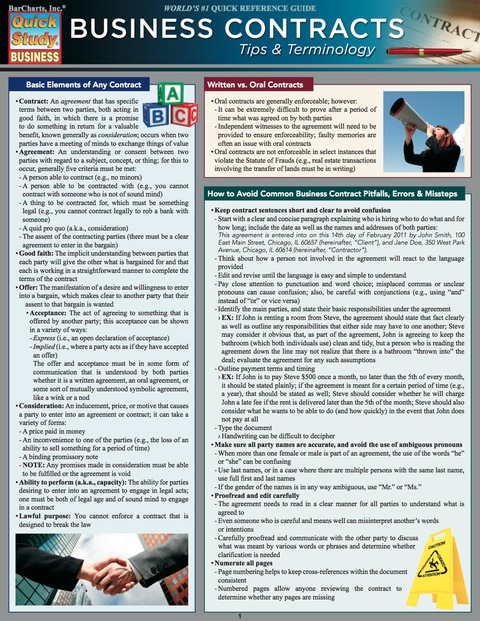 Cover image for book Business Contracts: Tips&Terminology