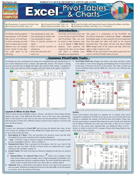Cover image for book QuickStudy - Excel: Pivot Tables