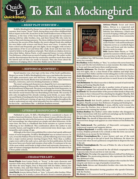 Cover image for book QuickStudy - Quicklit: To Kill A Mockingbird
