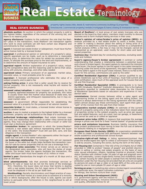 Cover image for book Real Estate Terminology