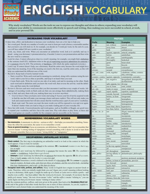 Cover image for book QuickStudy - English Vocabulary