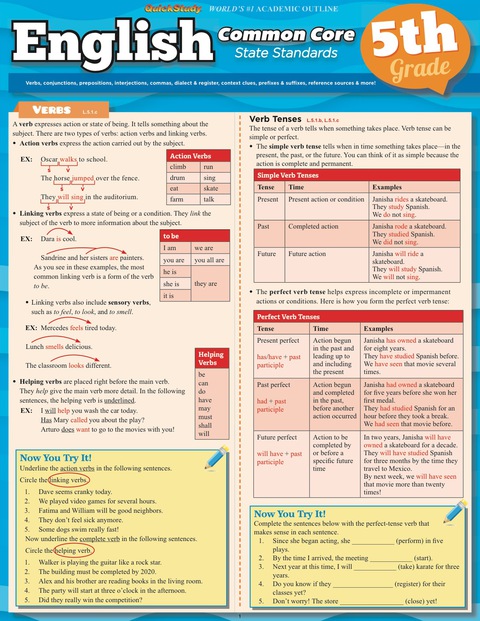 Cover image for book QuickStudy - ENGLISH COMMON CORE 5TH GRADE