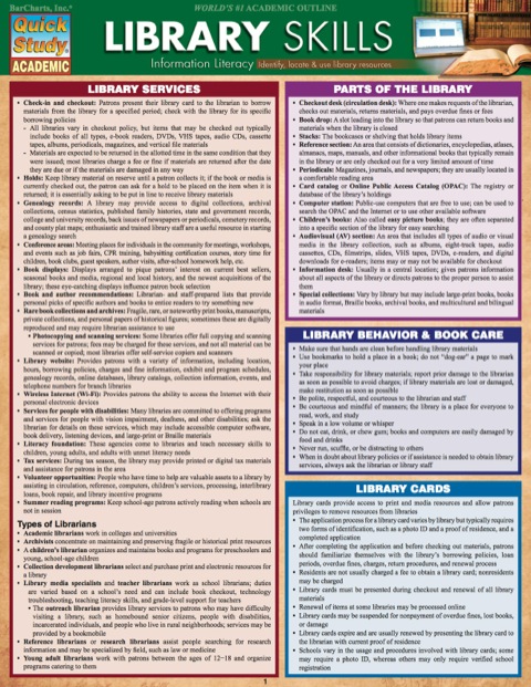 Cover image for book LIBRARY SKILLS STUDY GUIDE