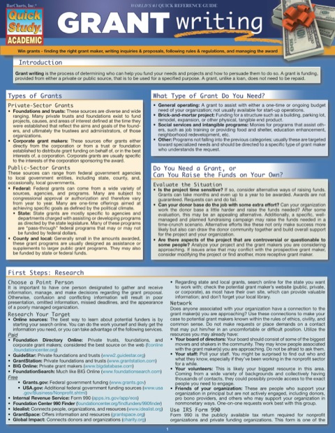 Cover image for book GRANT WRITING  STUDY GUIDE
