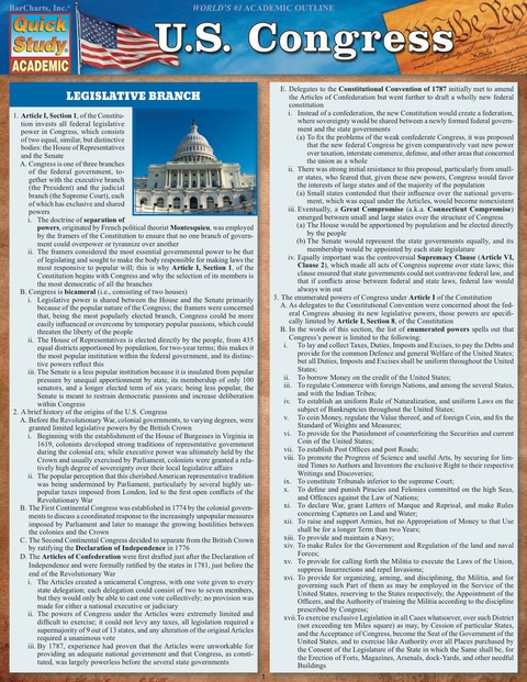 Cover image for book QUICKSTUDY-U.S. CONGRESS