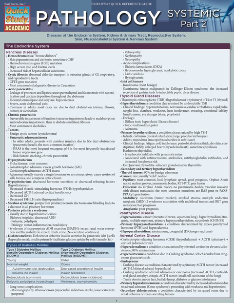 Cover image for book QUICKSTUDY-PATHOLOGY: SYSTEMIC PART 2