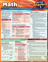 QuickStudy - MATH COMMON CORE ALGEBRA 1 1st edition | 9781423223351 ...