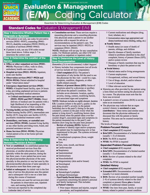 Cover image for book Evaluation & Management (E&M) Coding Calculator
